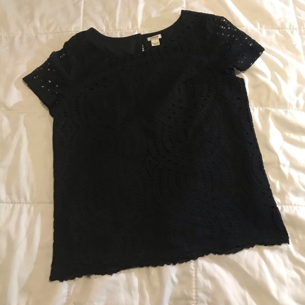 🤑SALE!J. Crew black knit blouse